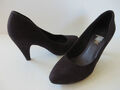 DEPÈCHE # chice PUMPS Gr. 38 schwarz Wildleder-Design Damen Schuhe Halbschuhe 