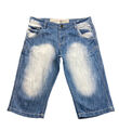 Rivington New York Herren Jeans Shorts 32R Blau Säure Wash Denim Taille 32 Bein 17 Zoll