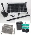 20 W Solarpumpe Solarteichpumpe Garten Akku Gartenteich Pumpe Filter Tauchpumpe 