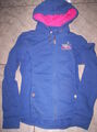 Super Sweatjacke von "S.Oliver", blau mit Motiv u. Kaputze Gr. XL/176