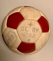 Alter Fussball rot-weiss Derbystar Benfica Ball Vintage Sammler