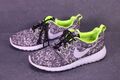 Nike Roshe Run Damen Sneaker Sportschuhe Gr. 39 grau Print Mesh Turnschuhe BS257