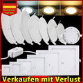 LED Panel Einbaustrahler 3/6/9/12/15/18/24W Einbau-Spots eckig rund flach slim