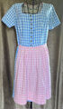 Dirndl hellblau kariert mit rosa Schürze kariert Gr. 40/42