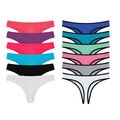 12x Damen String Tanga Baumwolle Slip Stretch Dessous Unterwäsche Panty Höschen