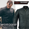 Leder Motorrad Jacke mit Armour Schwarz Motorrad Touring Biker