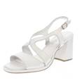 Cafe' Noir Sandali In Pelle Con Tacco Bianco - Taglia 38 Scarpe Donna Sandali