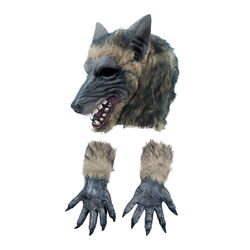 Erwachsene Großer Böser Wolf-Werwolf Tier Gummi Overhead Maske Halloween Kostüm