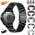 Quickfit Edelstahl Metall Armband Für Garmin Fenix E 8 6 6X 7 7X Pro 5 5X 3 HR