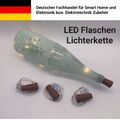 5x LED Flaschen Korken Licht / Lichterkette IP20 - 1m - 10 LEDs warmweiß