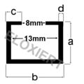 Alu C-Profil 11x17x4,5x2mm Frästisch selber bauen ELOXIERT Aluminium 1m