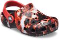 crocs Classic Bleach Dye Clog Kids Schwarz / Rot Croslite