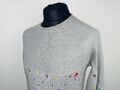 Vivienne Westwood ORB MONOGRAM Grey Ribbed Sweatshirt Pullover Size Small S