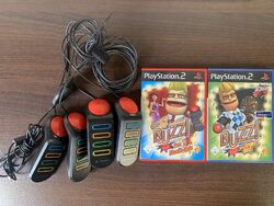 PS 2, PlayStation 2 Buzz Set mit Buzzer inkl Musik und Sport Quiz