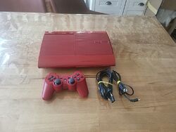 SONY PLAYSTATION 3 SUPER SLIM || ROT || 500GB || INKL.1 CONTROLLER || CECH-4004C