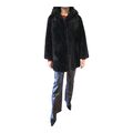 Vintage Echter Pelzmantel Damen Braun Fur Coat Pelz Jacke Dunkelbraun S M