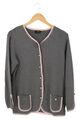 ATELIERGS Strickjacke Damen Gr. L Grau Langarm Knopfleiste