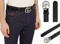 GUCCI GG Gürtel Belt Interlocking Schnalle GG Buckle mit Staub Tasche Unisex 70