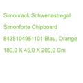 Simonrack Schwerlastregal Simonforte Chipboard 8435104951101 Blau, Orange 180,0