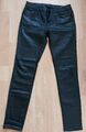 Jeans Zara Biker Glanz Hose Damen Skinny Slim Eng Gr.38 Schwarz Leder Look NEU 