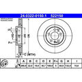 2x ATE 24.0322-0150.1 Bremsscheibe für VW SKODA AUDI SEAT Bremsscheiben