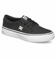 Taglia 32 - Scarpe Bambino DC Trase TX Nero Black White Sneakers Schuhe Skate