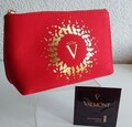 Valmont Kosmetiktasche Clutch Bag Pouch Rot / Gold NEU Travelsize 