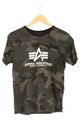 ALPHA INDUSTRIES T-Shirt Herren Gr. S Camouflage Military