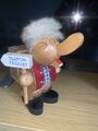 Vintage norwegische handgefertigte Holz Troll Spardose Telefon Troll