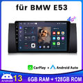 6+128G Für BMW 5er E39 X5 E53 M5 Android13 Autoradio GPS NAVI WIFI SWC RDS BT FM