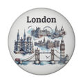 Skyline London Magnet rund