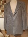 Jacke Sakko Herren, sportl./elegant, klein kariert, beige/blau, Gr. 60, D. Hecht