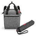 reisenthel Reisetasche allrounder R Set mit umbrella pocket classic Twist Silver