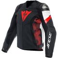 Dainese Herren Motorrad Jacke 54 - Avro 5 Lederjacke schwarz-rot-weiß