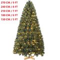 Künstlicher Weihnachtsbaum mit LED-Beleuchtung 150 - 270cm Tannenbaum Kunstbaum