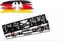 2x Kennzeichenhalter 520 x 110 mm Mit 3D Gel Aufkleber mit Deutschland Flagge