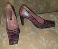 DOLCE & VITA spanische Damenschuhe Echtleder Pumps lila Reptil-Muster Gr. 36