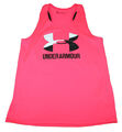 HEATGEAR UNDER ARMOUR FITNESS TANKTOP BIG LOGO SLASH 1301883 PINK NEON 152 NEU