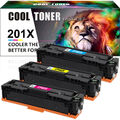 3-10x Toner Kompatibel für HP 201X 201A Color LaserJet M252n M252dw M277dw M227n