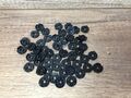 Lego 50x Plate, Round 2 x 2 with Axle Hole 4032 Black schwarz