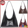 Lässige Schultertasche große Kapazität Hobo Bag weiche Handtasche Halbmondtasche für Damen