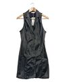 BERSHKA Kunstlederkleid Damen Gr. DE 38 schwarz Casual-Look