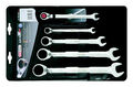 KS Tools GEARplus Ratschenringmaulschlüssel-Satz, umschaltbar, 5-teilig 5/16"...