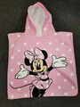 Minnie Mouse Badeponcho Kinder Badetuch Poncho Kapuze 100% Baumwolle 50x100 cm