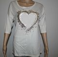 ღ NEU mit Etikett ღ BLIND DATE 3/4 Arm Shirt Gr. S /36 ღ Pailletten ღ Herz ღ