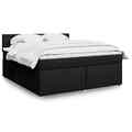 Boxspringbett mit Matratze Lattenrost Bettgestell Polsterbett Bett Stoff vidaXL