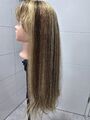 Haartopper Echthaar Bangs Balayage 60 cm 88 Gramm, 4P27 Mittelbraun Dunkelblond 