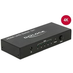 Delock HDMI UHD Switch 5 x HDMI in > 1 x HDMI out 4K