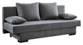 Schlafsofa Schlafcouch Funktionssofa Ausziehbar Bettkasten Grau 190 x 83 cm