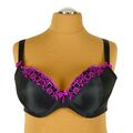 Schalen BH 95D Schwarz rosa Blumen Yours Clothing geformt gebraucht